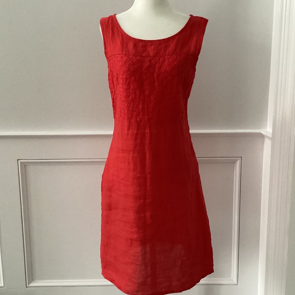 Lina Tomei 100% Linen Made in Italy Summer Dress - Picture 2 of 6